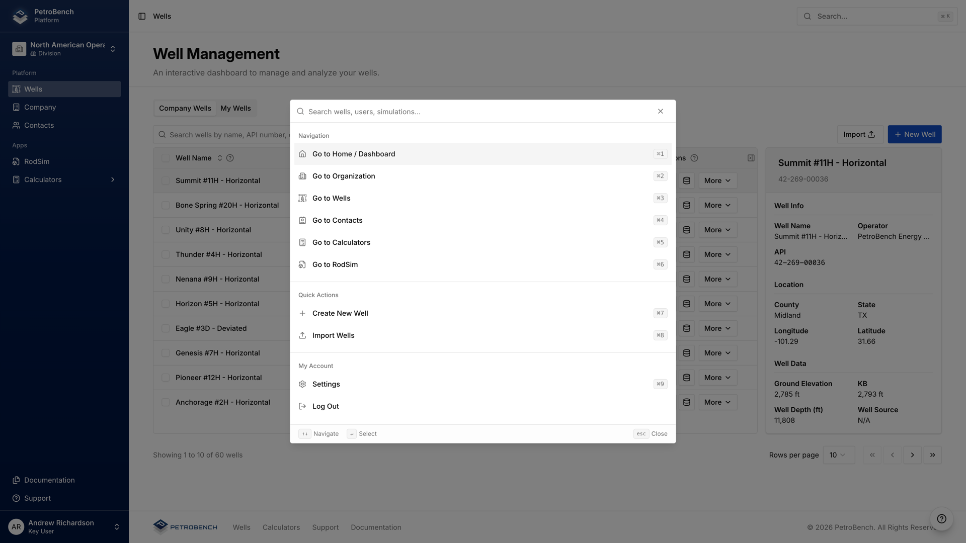 Palet arahan boleh dicari untuk navigasi pantas