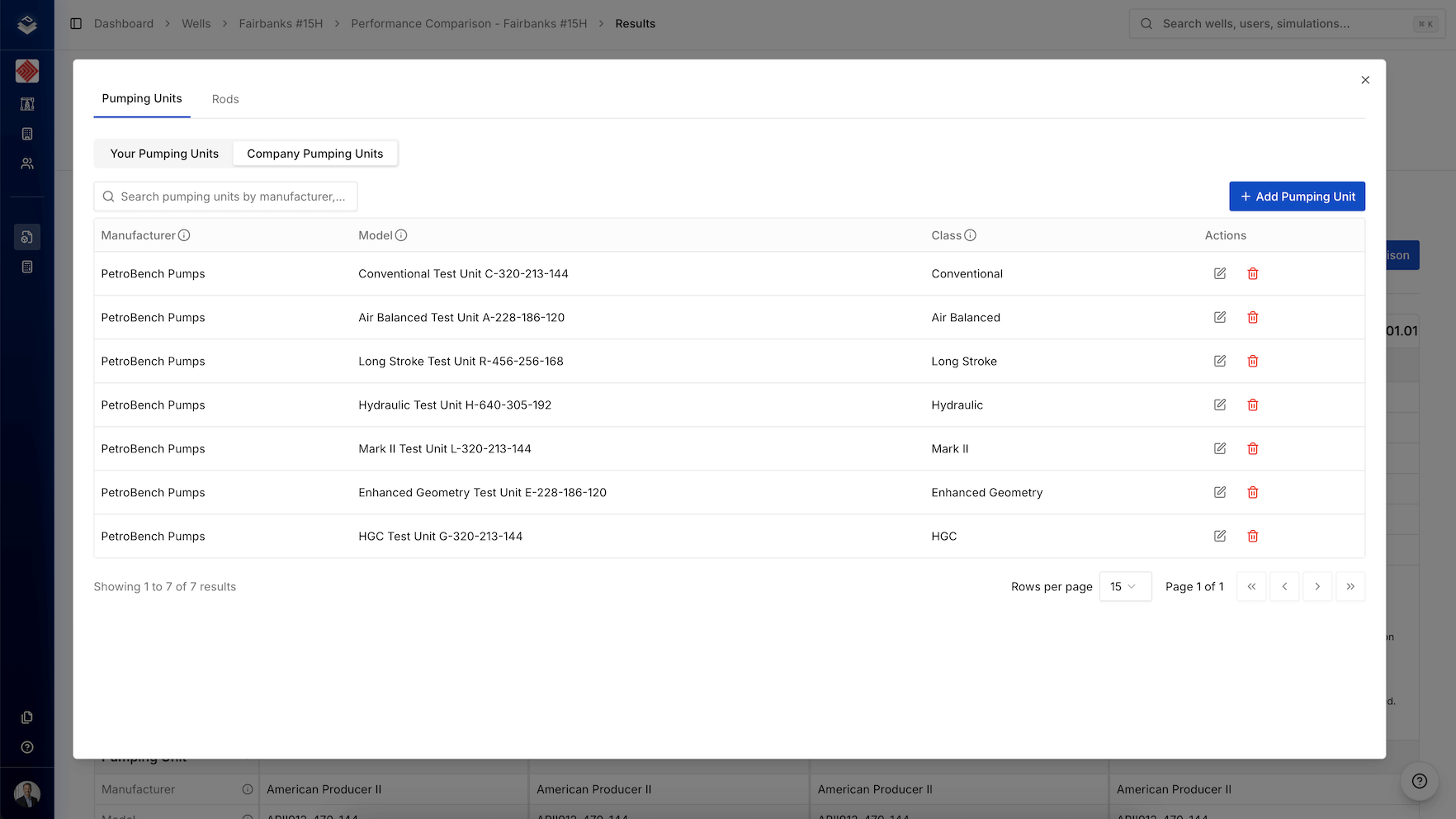 Custom pumping units and equipment library