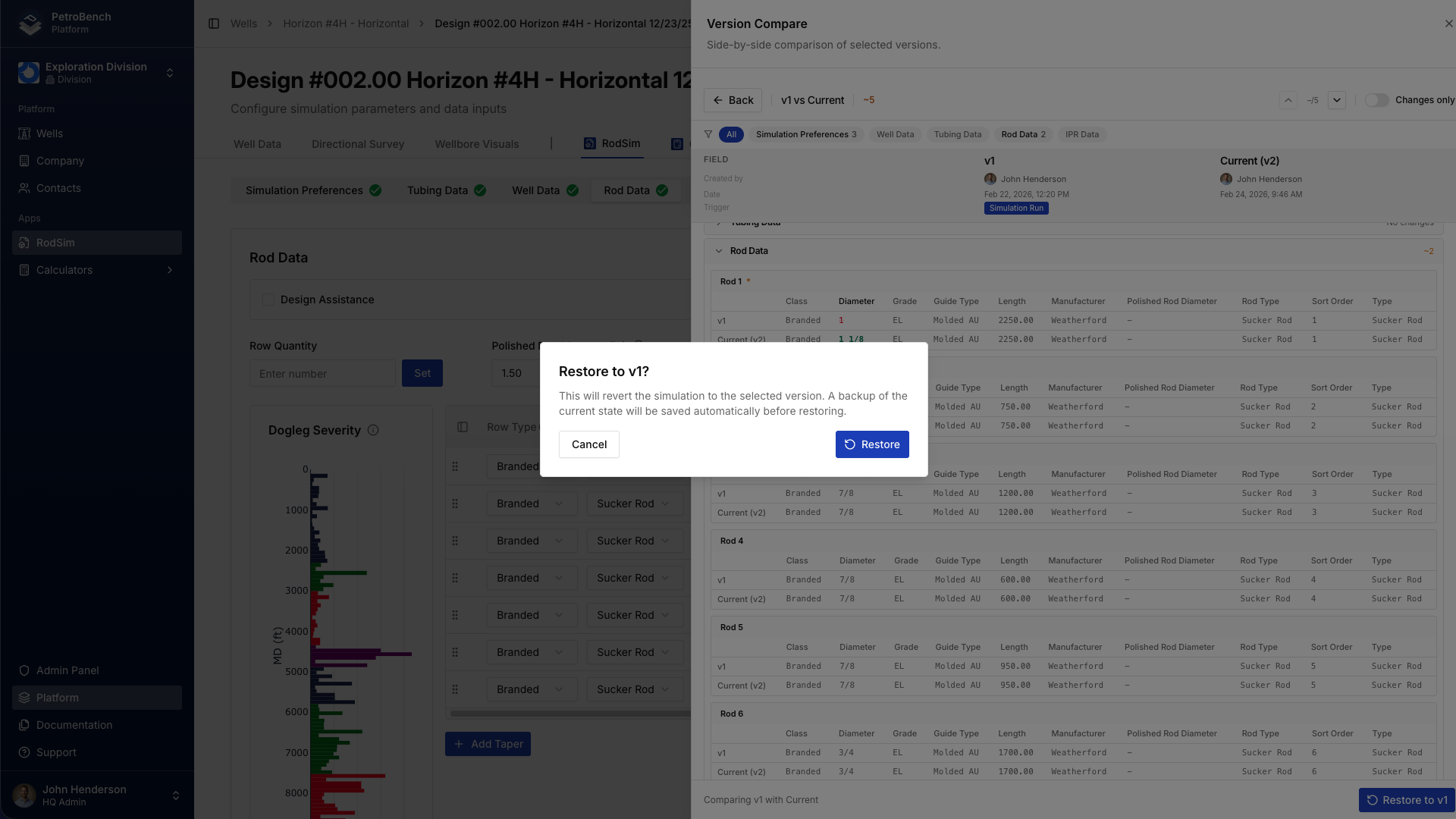 Dialog pengesahan pemulihan